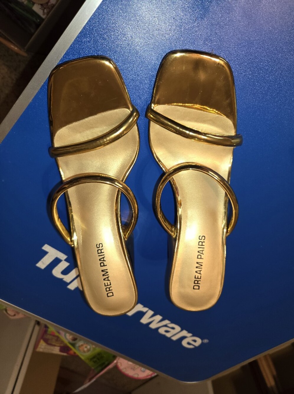 Dream Pairs Women’s Gold Slide Sandals